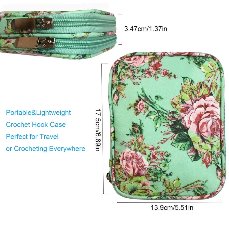 Weabetfu New Crochet Hook Case Without Hooks and Accessories, Zipper Storage Organizer Bag with Web Pockets for Various Crochet Needles/Knitting Accessories/Crochet Hook Kit Tools, Lightweight, Easy to Hold - Image 5